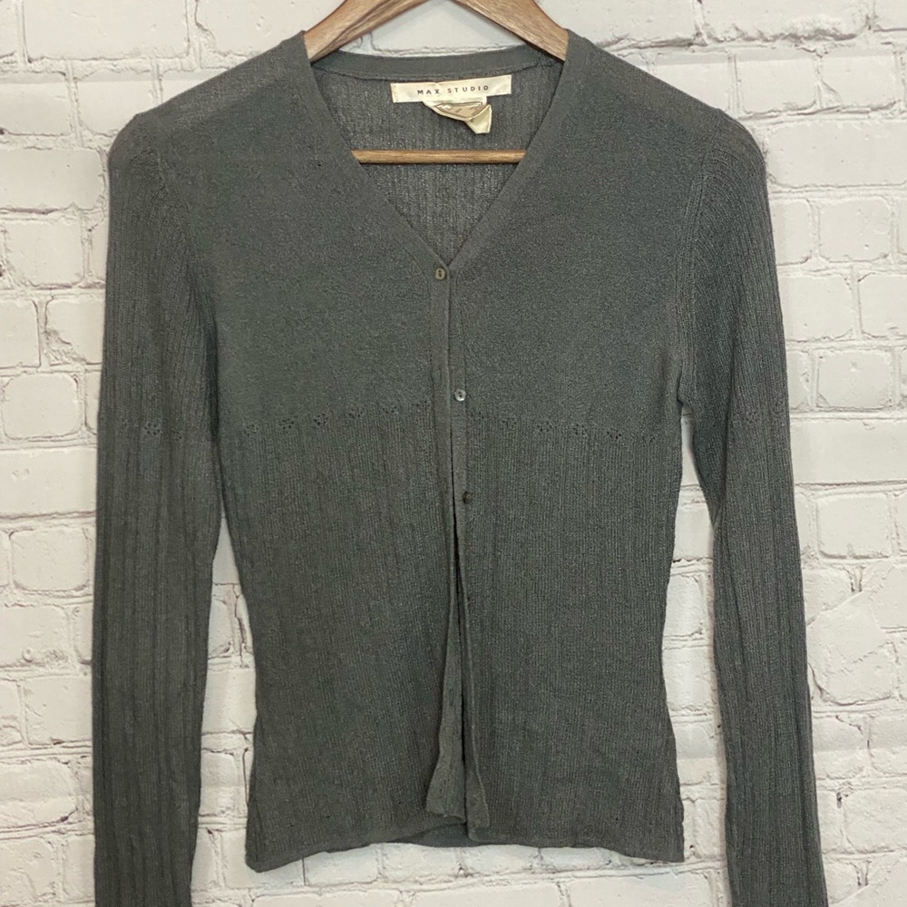 Max Studio Gray Cardigan